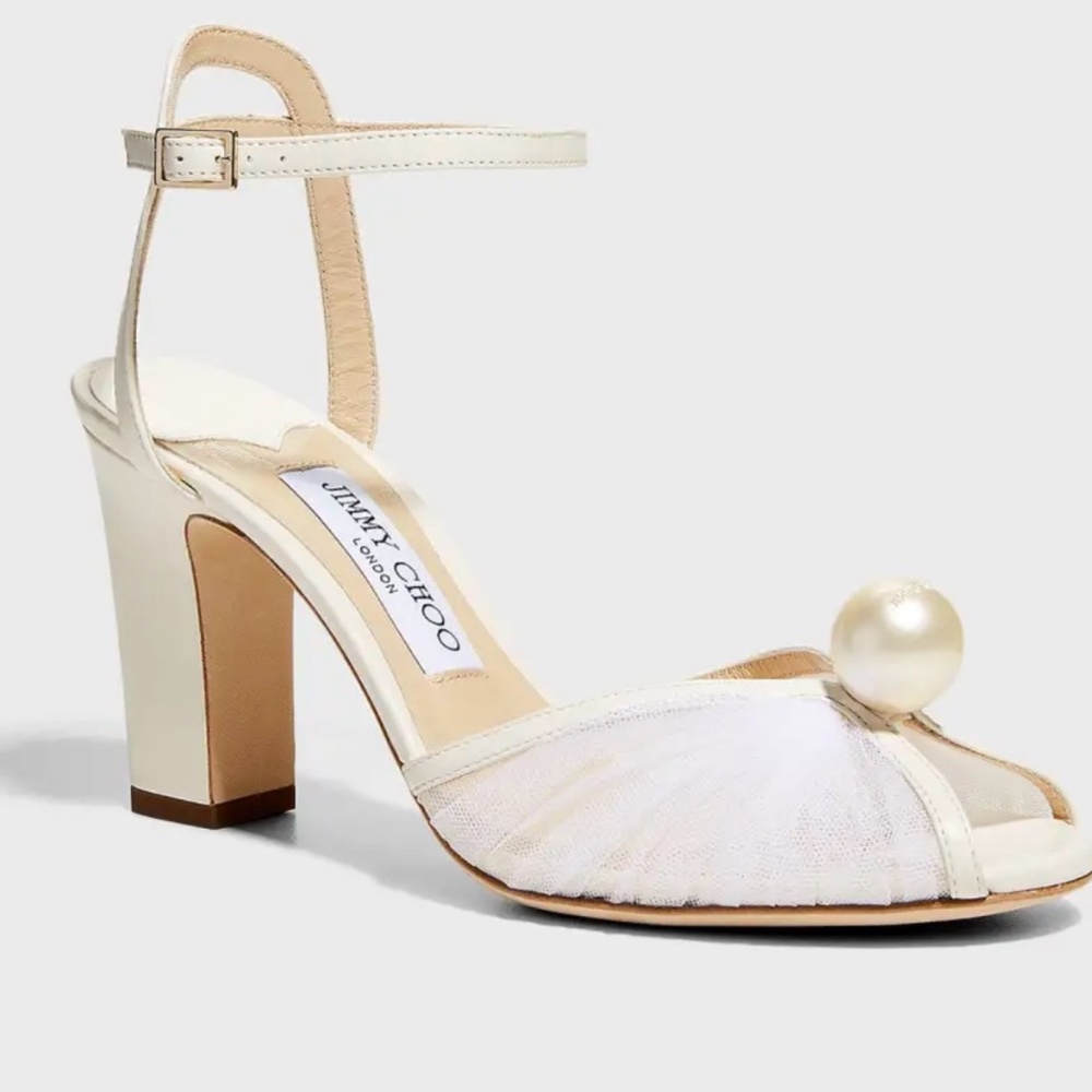Jimmy Choo Sacaria 85 High Block Heel Sandals size 7 US